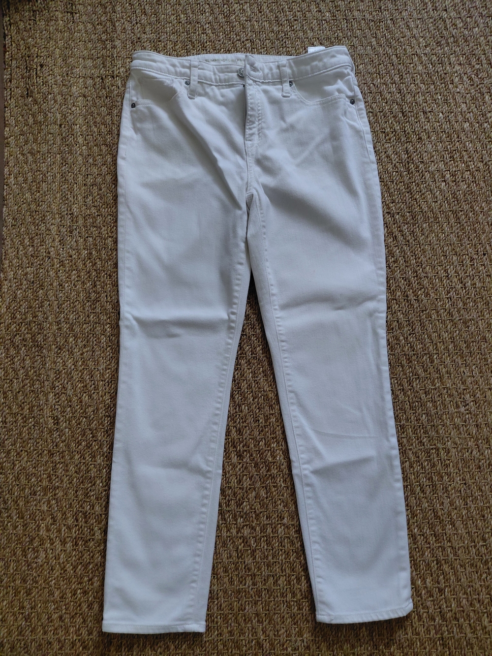 White Slim Straight Jeans